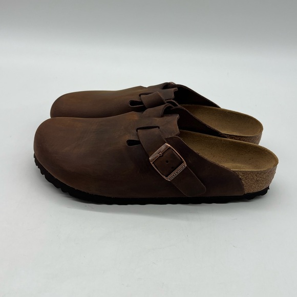 Birkenstock Boston Women’s Sz 8 Brown Habana Oiled Leather Soft Footbed Shoes. - Picture 4 of 12
